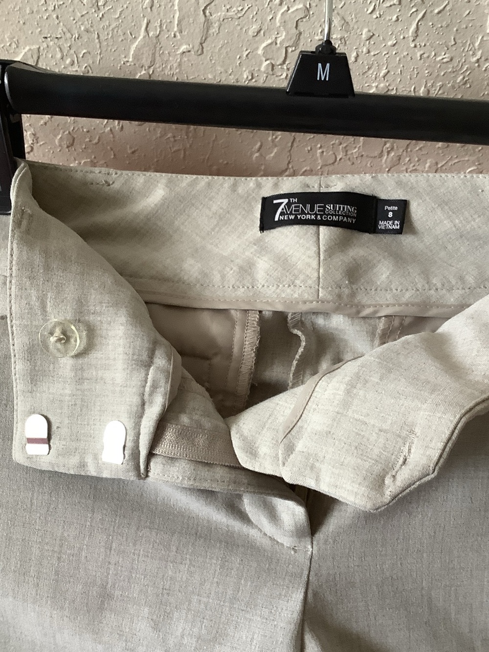 Classic Beige Boot-Cut Dress Pants - Picture 6 of 8